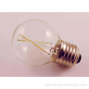 G45 E27 2W 220V Warm light Retro LED Filament lamp ball Globe bulb